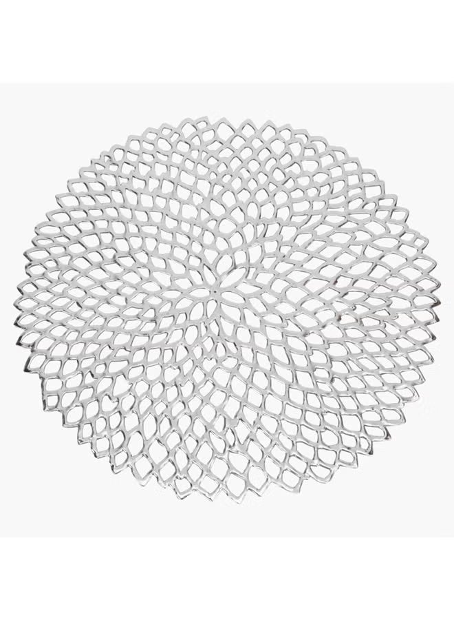 Lucy Round Placemat Silver 40cm - Image 1